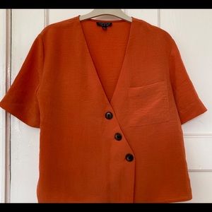 Burnt Orange TopShop blouse
